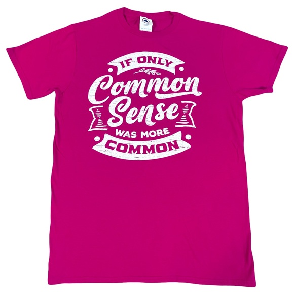 Delta Pro Weight size medium pink shirt with funny quote in white, short sleeves - Picture 1 of 6